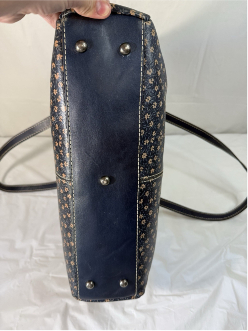 Patricia Nash POPPY Tote Shoulder Bag navy floral - Picture 10 of 16